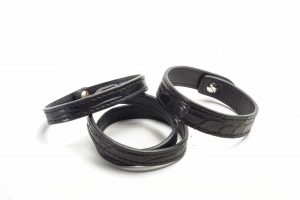 Bracelets en croco noir